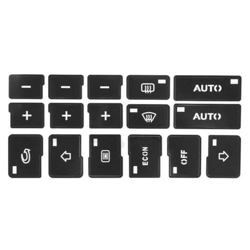 Auto Innenraum Kompatibel mit A4 B6 B7 2000 2001–2008 Auto-Klimaanlage-Steuerknopf-Reparaturaufkleber Radio AC Klimaknopf-Aufkleber