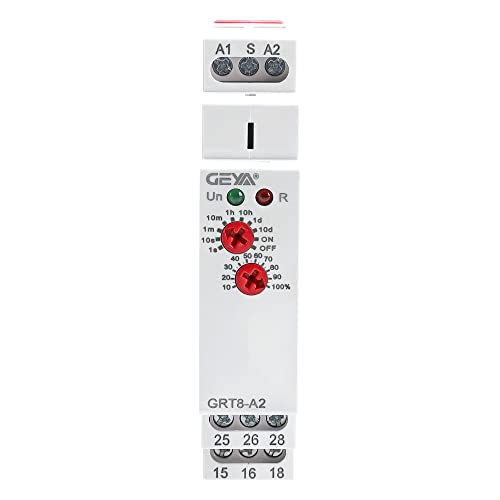 GEYA Retarder mise sous tension Relais temporisé à fonction unique 2SPDTs 16A Électronique Minuteur Retarder marche Relais (GRT8 A2,AC230V)