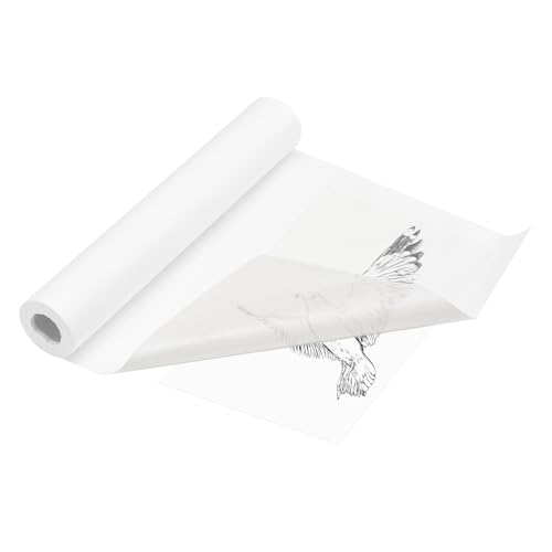 Holtrae 40cm x 50m Transparentpapier Rolle,Schnittmusterpapier,Weißes transparentes Pauspapier,Malpapier Rolle für Zeichnen Skizzieren Verpacken Ostergeschenke