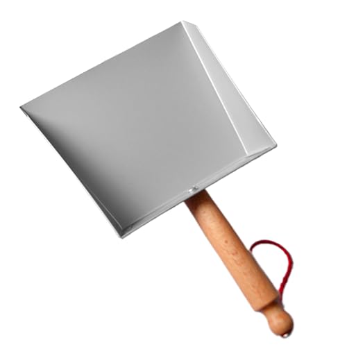 Recogedor de metal pequeño, de acero inoxidable, portátil, ancho, accesorios para barrer el polvo para cocina, baño, sala de estar, dormitorio, garaje, , patio, escritorio, chimenea