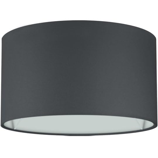 Wogati® Premium Lampenschirm | Ø50cm Höhe 33cm | Farbe: Schwarz | E14/E27 | rund | Baumwolle | für Stehlampen, Hängelampen, Tischlampen, Deckenlampen