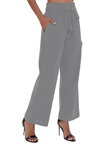 Famulily Pantalones Casuales de Lino de algodón Cover