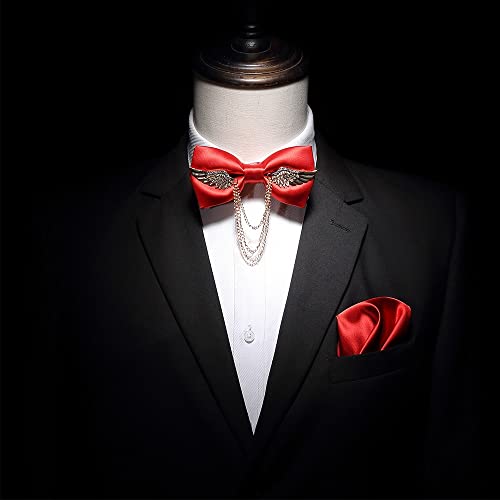 Set Corbata de Moño Ajustable y Pañuelo para Hombre