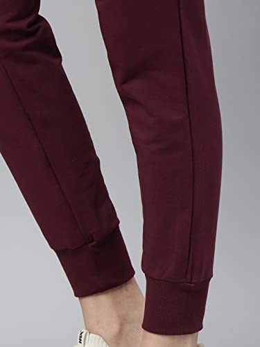 Image of Enamor Mid Rise 7 /8th length Drawstring Closure Cotton Terry Jogger For Women - Slim Fit, Super Soft, Antimicrobial - A401