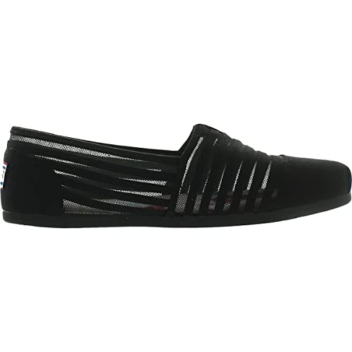 Skechers Skechers Womens Bobs Plush - Golden Hour Ballet Flat, Black/Black, 9 W US