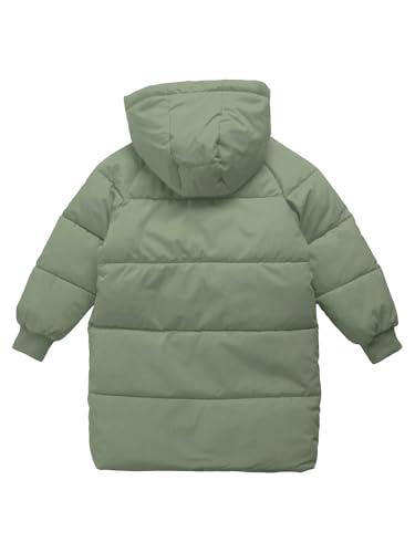 JanJean Unisex Girls Boys Hooded Puffer Jackets Coats Kids Casual Long Sleeve Mid-length Thick Padded Overcoat Outwear4