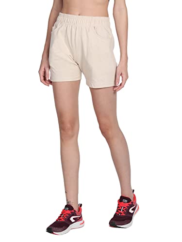 Image of CHKOKKO Women's Regular Cotton Regular Fit Plain Shorts for Women