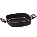 Eurloux Guss-Kasserolle 28 x 28 cm - Flache quadratische Universal Bratenkasserolle Aluguss mit Beschichtung - ohne Stiel - ohne Induktion