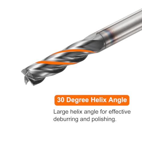 Image of HARFINGTON Carbide Square Nose End Mill Bit 3 /16 inch Cut Dia 4 Flutes TiAlN Coated Milling Cutter for Hardened Steel Metal (3 /16 inch Shank 3 /4 inch Cut Length 2-1 /2 inch Long 30 Degree HRC53-55)