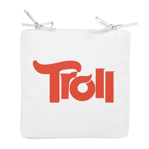 Fabulous Coussin de Chaise Carré Blanc - Troll Jeux Vidéo Meme Internet Gamer - 40 x 40 cm - Galette de Chaise