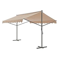 pro.tec Standmarkise Selenizza freistehende Markise 300x300x260cm Gartenmarkise Sonnenschutz Terrassenüberdachung Outdoor Terrasse Garten Balkon Sandfarben