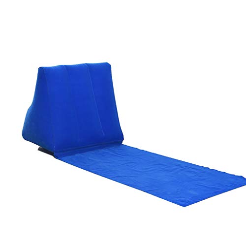 Gotd Clearance Travel Inflatable Lounger with Wedge Shape Back Cushion,Outdoor Inflatable Pillow Beach Mat,Lazy Beach Mattress Folding Lawn Camping Mat (Blue)