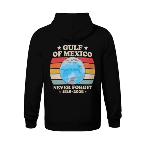 Kids Retro Funny Never forget Gulf of Mexico Boys Girls Lightweight Kangaroo Pocket Fleece Hoodies3