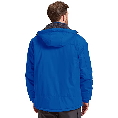 Image of Men's Winter Skiing Jacket Waterproof Warm Snow Fleece LiningCoat Mountain Hooded Windproof Rain Jacket S-6XL