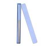 Portable Chopsticks - SUS304 Stainless Steel Chopsticks with Case for School,Camping,Travel, Bento Box, 9 Inches in length, Alternative to Wooden