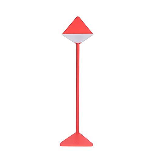 GHMYU Table Lamp Lámpara de Mesa Triangular Creativa Azul y roja, lámpara de Mesa táctil LED para Aprender a Leer, luz Nocturna, Regalo, Elegante y Suave protección para los Ojos (Color: Rojo) Light