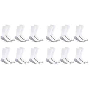 Fruit of the Loom mens Dual Defense Crew Socks (12 Pack)
