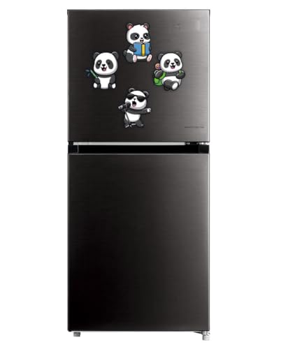 Image of Capio Art MDF Wooden Panda Fridge Magnet | Cute Designer Door Magnets | Multipurpose Office & Kitchen Magnets for Decor | Grey, Aesthetic & Trendy Design | Pack of 4