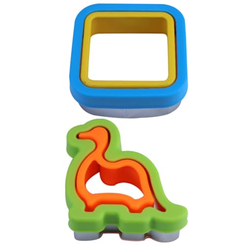 MAGICLULU 2piezas Molde Sandwich Dinosaurio Cortador Antiadherente Sellador Tostadas Molde Pan Diy Herramientas De Corte