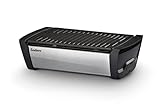 Enders® 1380 Aurora Mirror raucharmer Tischgrill, mit Guss-Rost, Holzkohlegrill, Grill klein, Balkon-Grill, Picknick-Grill, Camping-Grill, rauchfreier Tischgrill, Grill mit Belüftung, matt silver