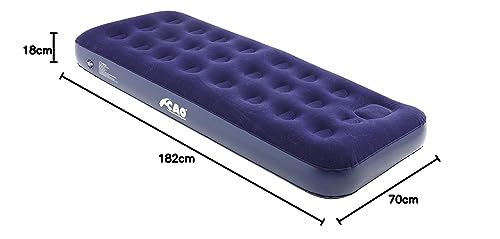 Matelas lit gonflable CAO bleu marine coton PVC floqué avec pompe intégrée - 3