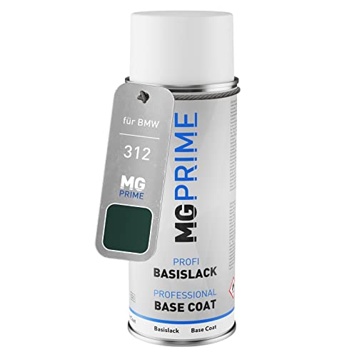MG PRIME Autolack Spraydose für BMW 312 Britisch Racing Green/British Racing Green Basislack Sprühdose 400ml
