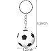 Blulu 30 Pack Football Keychains Soccer Rugby Stress Ball Sports Ball Keychains for Boys School Carnival Reward, Football Party Bag Gift Fillers(Soccer)