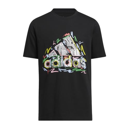 adidas Kids Youth Pride Junior Tennis Sportswear T-Shirt Graphic Tee, Black