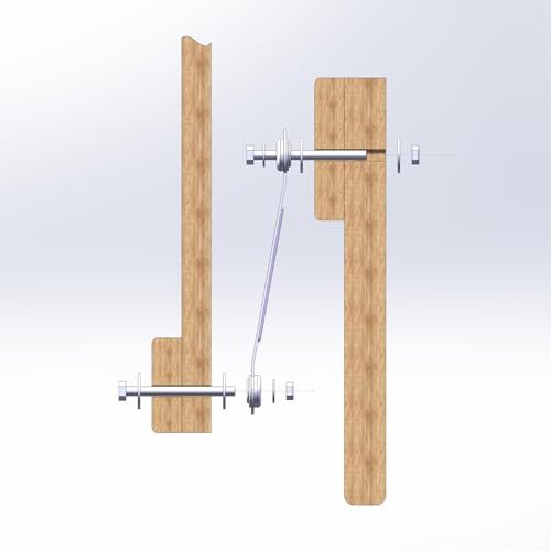 Beneouya Glider Bearing Arm Bracket Replacement Hardware Rocker Parts, 9 Inch Overall Length, 7-1/2 Inch Between Mounting Holes, 4 Pack Patio Glider Parts Rocker for Outdoor Glider and Garden Bench