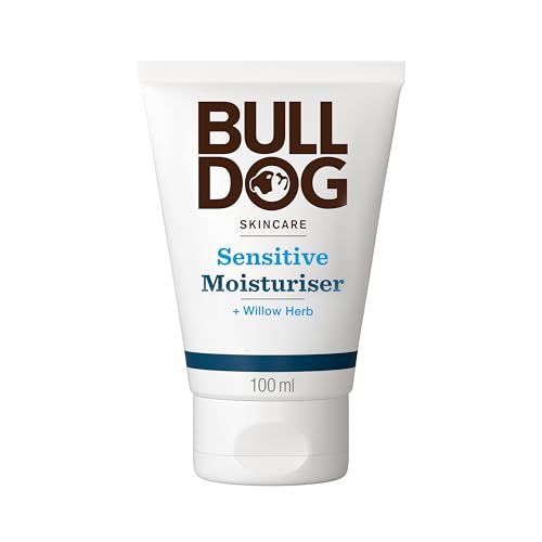 Bulldog Skincare Sensitive Face Moisturiser for Men Fragrance Free Specially Formulated for Sensitive Skin Provides 24-Hour Hydration 100ml
