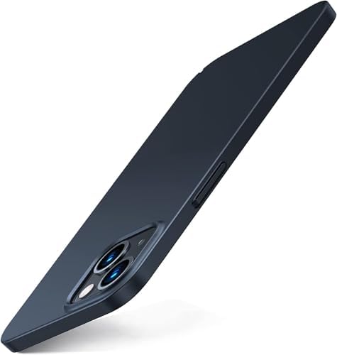 TORRAS Extrem Dünn für iPhone 14 Hülle (Nie Staub & Fusseln anhaftend) mit [2 * 9H Schutzglas] Unzerbrechlich Rundumschutz Handyhülle iPhone 14 Case Samtige Touch Stilvolle Aussehe