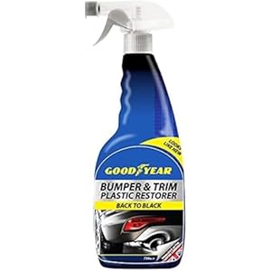 Goodyear Bumper and Trim Restorer 750ml-back to Black| Helps Bumper and Trim Plastic Look Like New| Restores, Protects and Shines| Long Lasting Gloss Finish| Suitable for All Exterior Plastics
