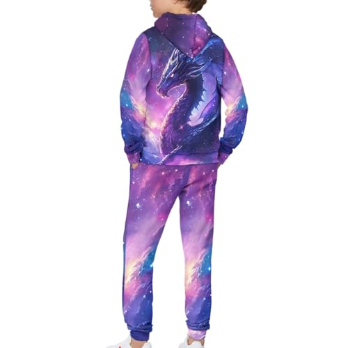 Kids Sweatshirt Set Size 4-12 Casual 2 Pcs Long Sleeve Hoodie Sweatshirt and Sweatpant Sets Kids Tracksuit Set 5