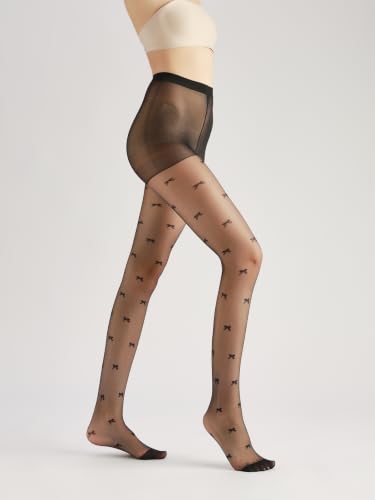 Image of Sahabowi Women's Sheer Tights, High Waist Pantyhose, Vintage Control Top Stockings,Shaping Pantyhose Slimming Butt Lifting