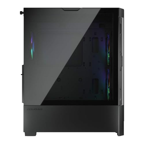 Image of Cougar Gaming Duoface Mid Tower Case Series, Supporting 390mm Graphics Card, Incredible RGB Lighting, Two Distinct Front Panels Included, Mesh and Tempered Glass (Duoface RGB - Black)