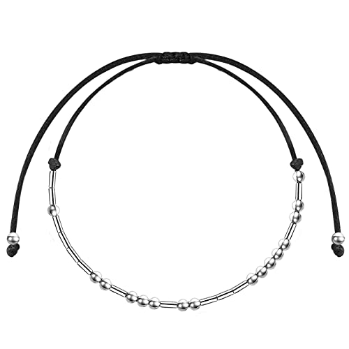 Image of FEELMEM Goddaughter Morse Code Bracelets Goddaughter Baptism gift First Communion Bracelet Gift From Godmother (Goddaughter-Morse Code)