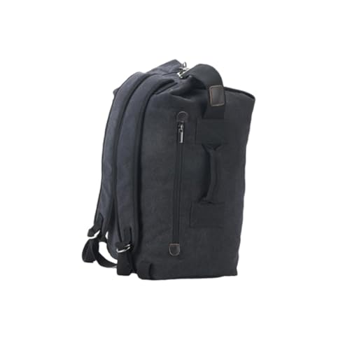 Sac à dos homme en toile noire étanche et de grande capacité pour voyage