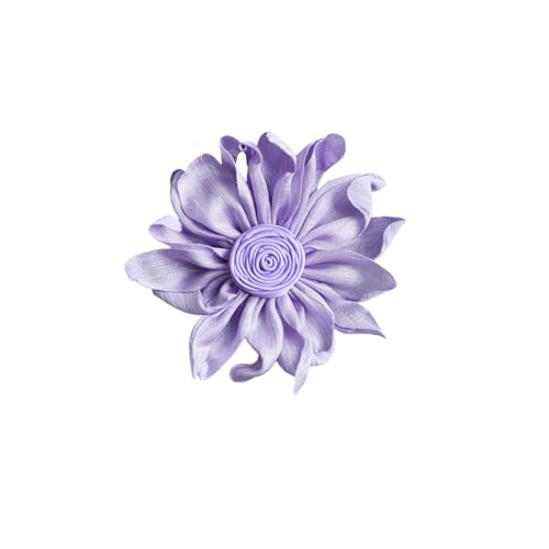 Image of Dainty Satin Fabric Flower Brooches Pin Burnt Edge Black Daisy Brooch Pin Elegant Lapel Pins Christmas Brooches Pin Dress Skirt Scarf Hat Pins Accessories Wedding Party Gift 4IN