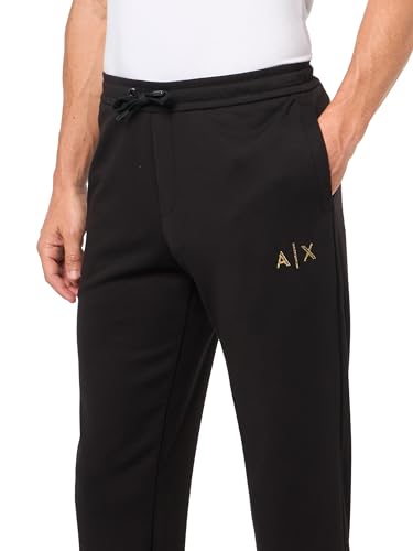 Armani Exchange mens A|x Black and Gold Joggers3