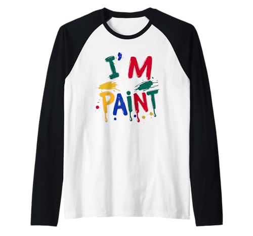 I Love to Finger Paint I'm Paint Coppia Tees Maglia con Maniche Raglan