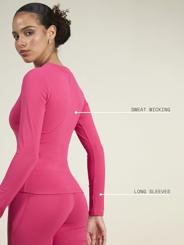 Image of CAVA Sculpt Crew Top for Women | Snug Sculpted Fit, Long Sleeves, Classic Crew Neck, Minimal Branding, Everyday Activewear Tee