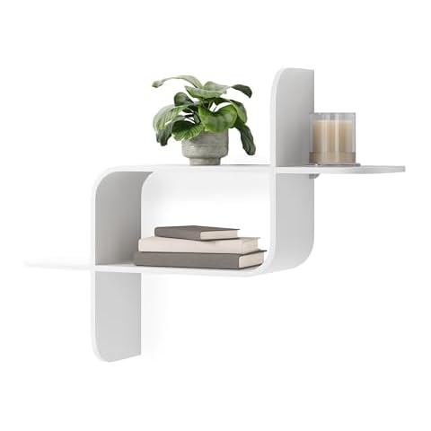 Umbra Montage Modern Wall Shelf in White Cover