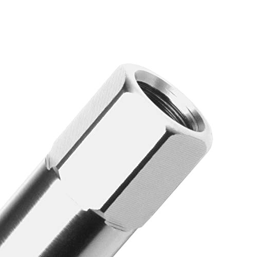 Image of Silver 20 PCS M12x1.25 Lug Nuts 60mm Extended Tuner Aluminum Wheels Rims Cap WN02