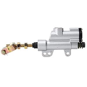 Achterrem Hoofdremcilinder, Universele Motorfiets Achter Hydraulische Hoofdremcilinder Pomp Opvouwbare Achterste Voetremcilinder Pomp Voor Motorfiets Crossmotor ATV (Zilver)