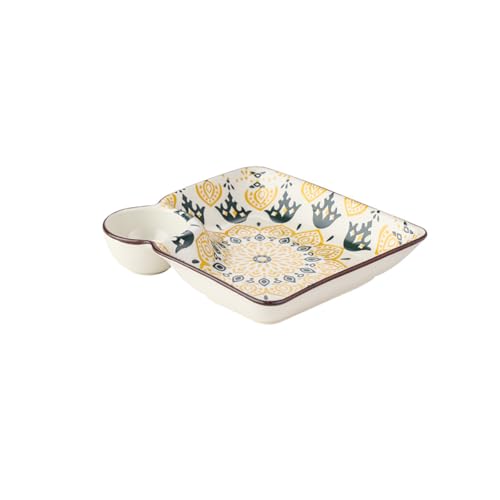 SHIHEER 餃子皿 5セット 刺身皿 プレート 和風 食器 陶器 仕切り皿 寿司 酢グリッド 春巻き 餃子 天ぷら 唐揚げ 醤油皿付き ソースボウル キッチン用品 割れない 洋食器 キッチン食器 料亭 旅館 飲食店 業務用 お皿 おしゃれ