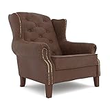 chesterfield ohrensessel kunstleder AUSGEZEICHNETE QUALITÄT: Dank des bezogenen Rückens kann der Ohrensessel frei im Raum aufgestellt werden. Der Sessel wurde aus MDF, Spanplatte und Massivholz gefertigt. Der Sessel ist somit standfest. Von nun an ist das Entspannen in dem Chesterfield-Sessel einfach, angenehm und voller Komfort.