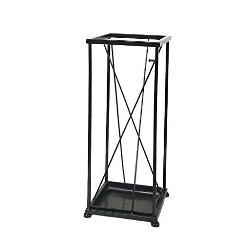 Porte-parapluie support de sol noir avec bac de récupération d'eau