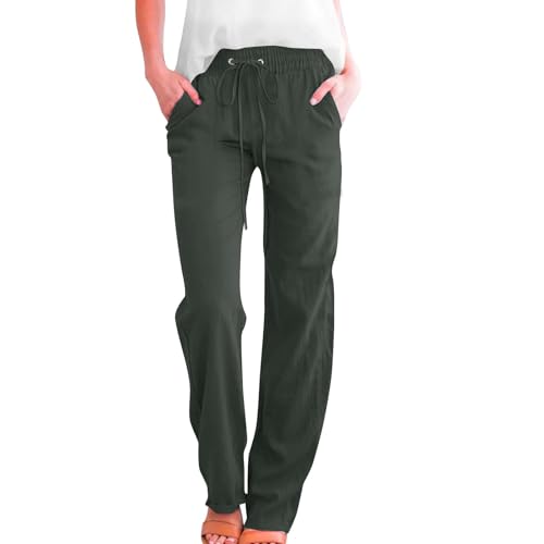 Pantalon en lin femme idéal pour activités plein air et détente