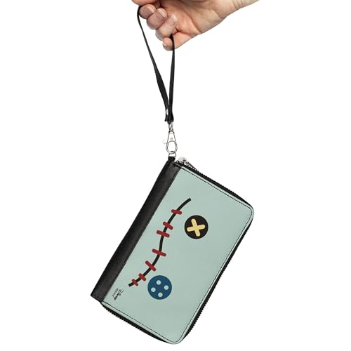 Buckle-Down Women's PU Zip Around Wallet Rectangle-Lilo & Stitch, 7.5"x4.5"2