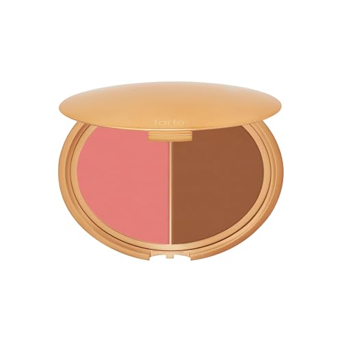 tarte park ave princess cream cheek duo – Blush & Bronzer Duo with Buildable Waterproof Cheek Tint Infused with Coconut, Vitamin E & Guava Seed, Vegan & Cruelty Free